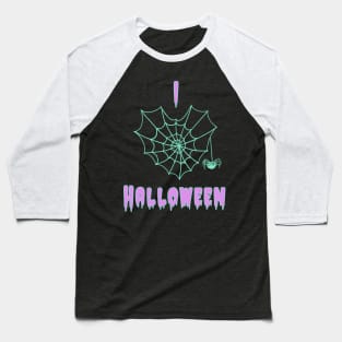 I Heart Halloween Spider Web pastel goth Baseball T-Shirt